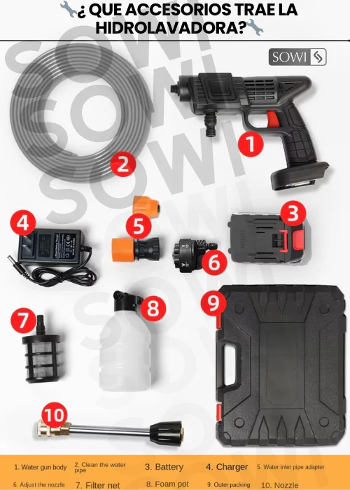 Hidrolavadora Inalámbrica 48V + Regalo Aspirador 3 en 1 – Combo de Limpieza Pro